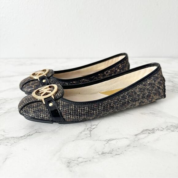 Michael Kors Donna Leopard Rhinestone Ballerina Moccasin Women’s Size 7.5 - Picture 1 of 11